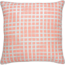 Renwil PWFLO1012 - Morane 22 x 22 Outdoor Pillow, Coral/ White