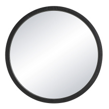 Renwil MT2662 - Solo 48" Tall Round Wall Mirror, Black