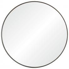 Renwil MT1822 - Lester 30" Tall Round Wall Mirror, Grey