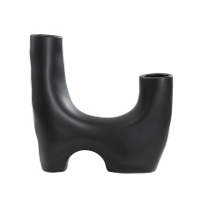 Renwil VAS290 - Doppio Indoor Ceramic Vase, Matte Black