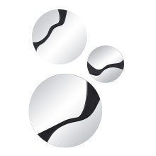 Renwil MT2656 - Dansk 3 Piece Tall Round Wall Mirror, Black