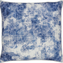Renwil PWFLO1013 - Skye 22 x 22 Outdoor Pillow, Denim Blue/ White