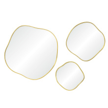 Renwil MT2549 - Nucleus 36/24/16" Tall Irregular Wall Mirror, Yellow