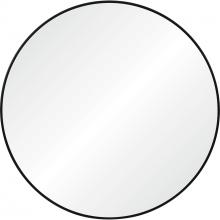 Renwil MT2414 - Claribel 30" Tall Round Wall Mirror, Black