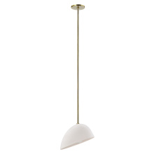 Renwil LPC4477 - Corio 11.75" Wide 1-Light Chandelier, Glossy Off-White