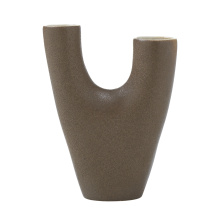 Renwil VAS275 - Garnier Indoor Ceramic Stoneware Small Vase, Textured Brown