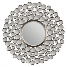 Renwil MT849 - Andromeda 42" Tall Round Wall Mirror, Grey