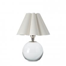 Regina Andrew 13-1694PN-WT - Regina Andrew Giorgio Crystal Mini Lamp (Polished Nickel with Linen Scalloped Shade)