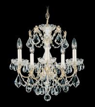 Schonbek 1870 1704-48 - Century 5 Light 120V Chandelier in Antique Silver with Heritage Handcut Crystal