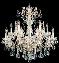 Schonbek 1870 1712-51 - Century 12 Light 120V Chandelier in Black with Heritage Handcut Crystal