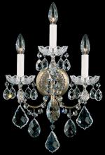 Schonbek 1870 3652-49S - New Orleans 3 Light 120V Wall Sconce in Black Pearl with Clear Crystals from Swarovski