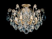 Schonbek 1870 3784-48 - Renaissance 6 Light 120V Semi-Flush Mount in Antique Silver with Heritage Handcut Crystal