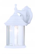 Canarm IOL411 - Outdoor, IOL4 WH, 1 Bulb Downlight, Clear Bevelled Glass Panels, 100W Type A