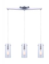Canarm IPL759A03BN - JONI, 3 Lt Pendant, Clear Glass, 100W Type A, 29.875" W x 19 - 61" H x 4.5" D