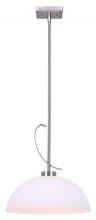 Canarm IPL1077A01BN - MACK, IPL1077A01BN -G-, 1 Lt Rod Pendant, Flat Opal Glass