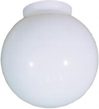 Canarm CQ0325200 - Glass, 325-200, White Opal Globe, 3 1/4 IN Opening Diameter, Whole glass is 6inch Diameter