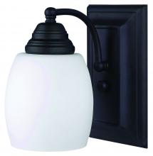 Canarm IVL259A01ORB - Griffin, IVL259A01 ORB, 1 Light Vanity, Flat Opal Glass, 100 W Type A, 4 5/8 IN W x 8 IN H x 7 .25