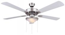Canarm CF52KIN5BPT - Kincade 52 inch Ceiling Fan, Silver, 5 Rev Blades, 2 x 60W type A, LED Bulb Included