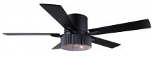 Canarm CF52REX5BK - Rexton 52 in. Indoor Standard Matte Black Ceiling Fan with Vintage LED Bulbs