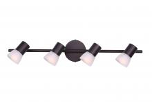 Canarm IT517A04ORB - HUDSON, IT517A04ORB -EOL-, 4 Lt Track, Frosted Glass, 60W A15 or R16, 29 IN W x 5 IN H