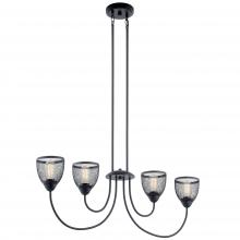 Kichler 52273BK - Linear Chandelier 4Lt