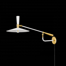 Mitzi by Hudson Valley Lighting HL906101-AGB/SCR - Milena Plug-In Wall Sconce