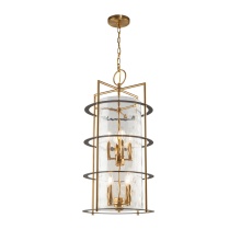 Artcraft AC11818BB - Burford Collection 8-Light Chandelier Brass & Black