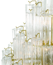 Artcraft AC12104BR - Sophia 29 Light Foyer, Brass with Clear Tronchi Style Glassware