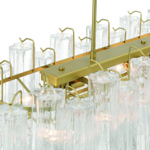 Artcraft AC12105BR - Sophia 16 Light Island, Brass with Clear Tronchi Style Glassware