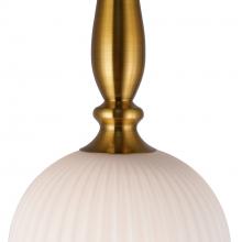 Artcraft AC12111BR - Kate 1 Light Pendant 14", Brushed Brass with Ribbed Glassware