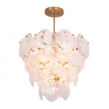 Artcraft AC12212BR - Lily 13 Light Chandelier, Brushed Brass