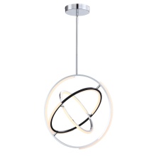 Artcraft AC6741PN - Trilogy Collection Integrated LED 24 in. Pendant, Polished Nickel