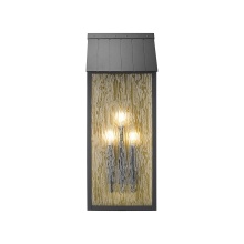Artcraft AC8059BK - Point 2 Light 13.5" Outdoor Wall Sconce, Black and Brass