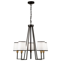 Artcraft SC13345BK - Coco 5 Light Chandelier Black and Gold