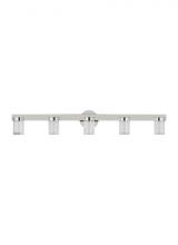 Visual Comfort & Co. Modern Collection KWBA27627N - Kelly Wearstler Esfera 5-light dimmable LED large bath vanity with polished nickel finish