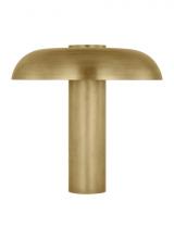 Visual Comfort & Co. Modern Collection SLTB26627NB - Sean Lavin Louver 1-light dimmable LED medium table lamp with natural brass finish