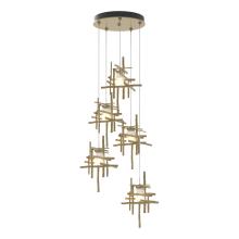 Hubbardton Forge - Canada 131128-SKT-LONG-86-YC0305 - Tura 5-Light Frosted Glass Pendant