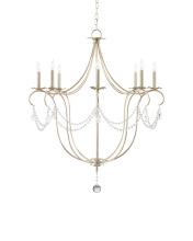 Currey 9891 - Crystal Lights Large Silver Chandelier