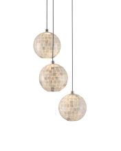Currey 9000-0717 - Finhorn 3-Light Round Multi-Drop Pendant