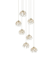Currey 9000-0669 - Crystal Bud 7-Light Round Multi-Drop Pendant